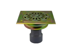 Desagüe de acero galvanizado 200x200mm 50, transparente