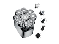 Set De Afeitadora Eléctrica Lk-9188, 9 Cuchillas Flotantes + 5 Accesorios Para Un Afeitado Suave Y Cuidado Facial, Recargable Por Usb.