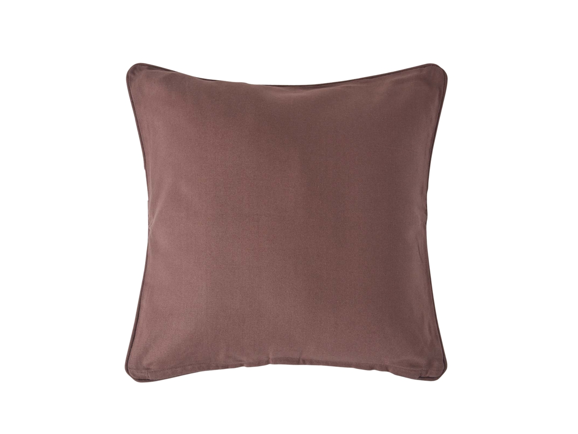 Homescapes Cotton Plain Chocolate Cushion Cover 30x30 Cm