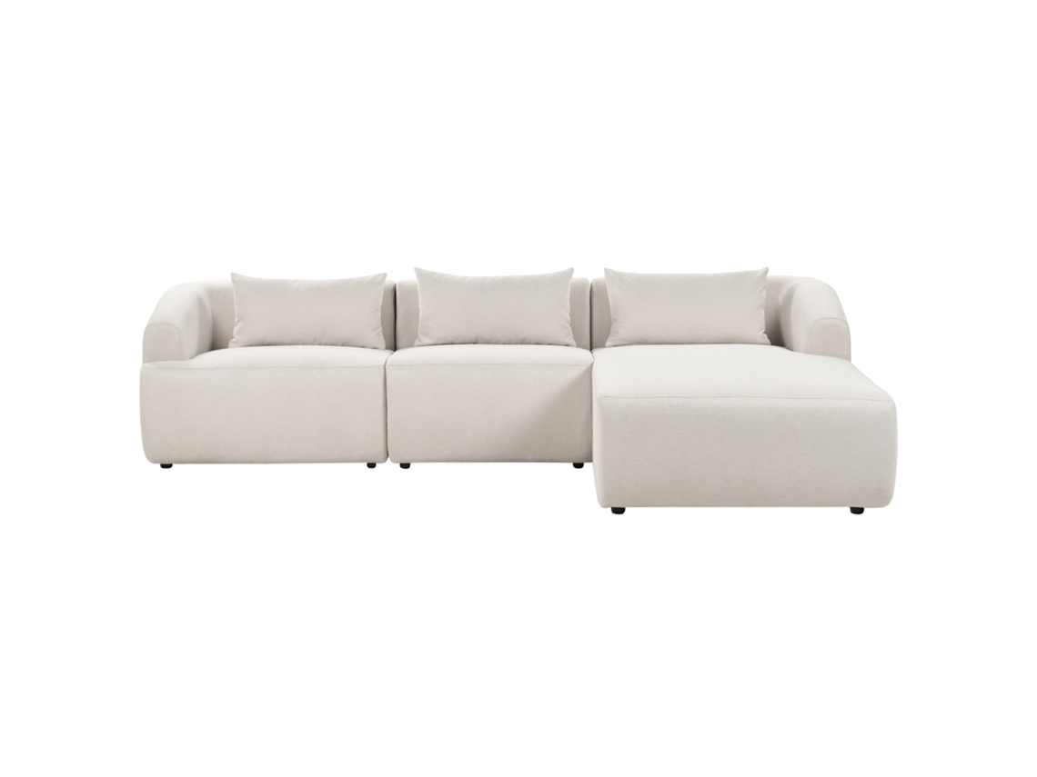 Sofá esquinero BELIANI Svansele de Poliéster Beige 278x174x72