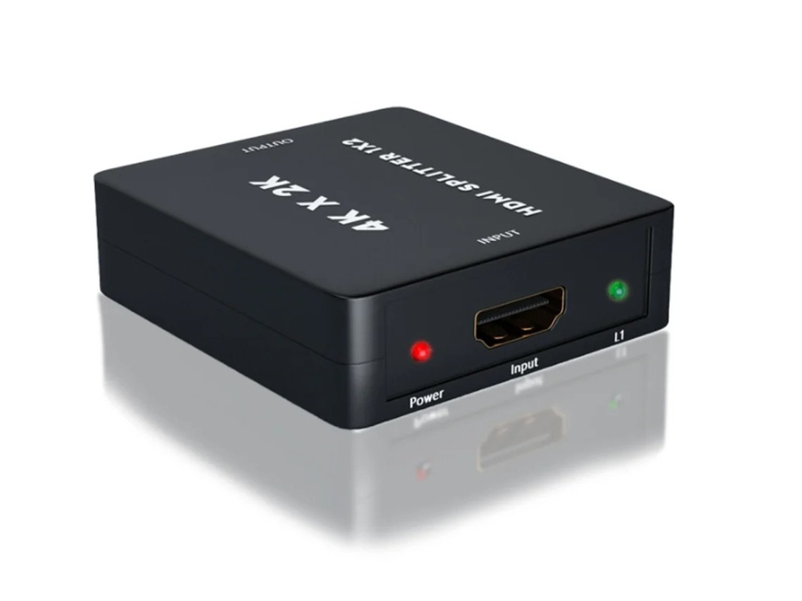 Adaptador divisor HDMI 1x2 4k Yizhood negro