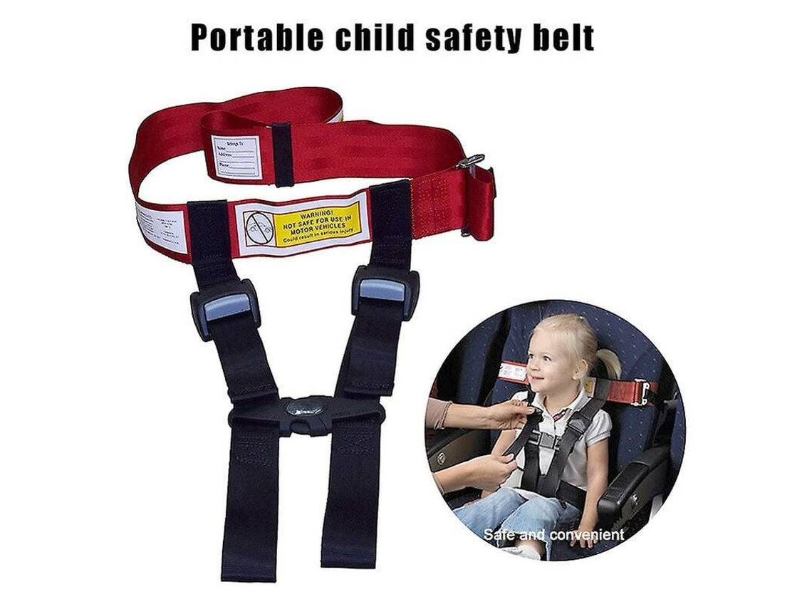 Sistema de sujeción de seguridad para viajes aéreos. El cinturón de seguridad infantil en el avión garantiza tranquilidad. Diseño compacto que se adapta a cualquier tamaño.