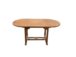 Mesa de Jardín CONCEPT U Kajang Oval Expansível Em Teca Bruta 6 Personas