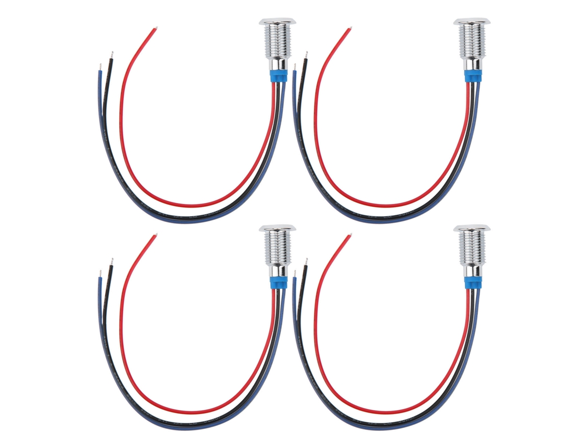 Luces LED redondas, precableadas, impermeables y resistentes al polvo.