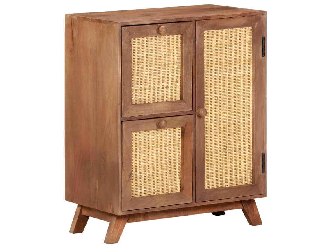 Aparador De Madera Maciza De Mango 60x35x75 Cm