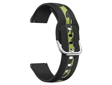 Correa de Silicona 20mm liberación rápida para Samsung Galaxy Watch 5 Pro 45mm/Watch 4 Classic 42mm/46mm - negro/camuflaje negro