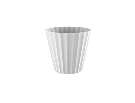 PLASTIKEN 89001 - Maceta Redonda Colección DORIC Medida 18 cm 25L Blanco