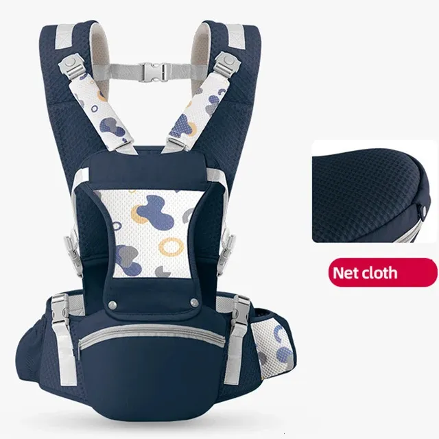 Portabebés ergonómico con asiento delantero, comodidad para padres y bebé Digitallab (azul oscuro)