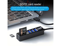 Concentrador USB de 5 puertos Tadvyyvayotoy con lector de tarjetas SD/TF