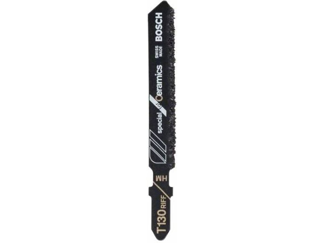 Hoja de Sierra de Calar BOSCH en Metal Duro - T 130 Granulado Riff Especial para Cerámica