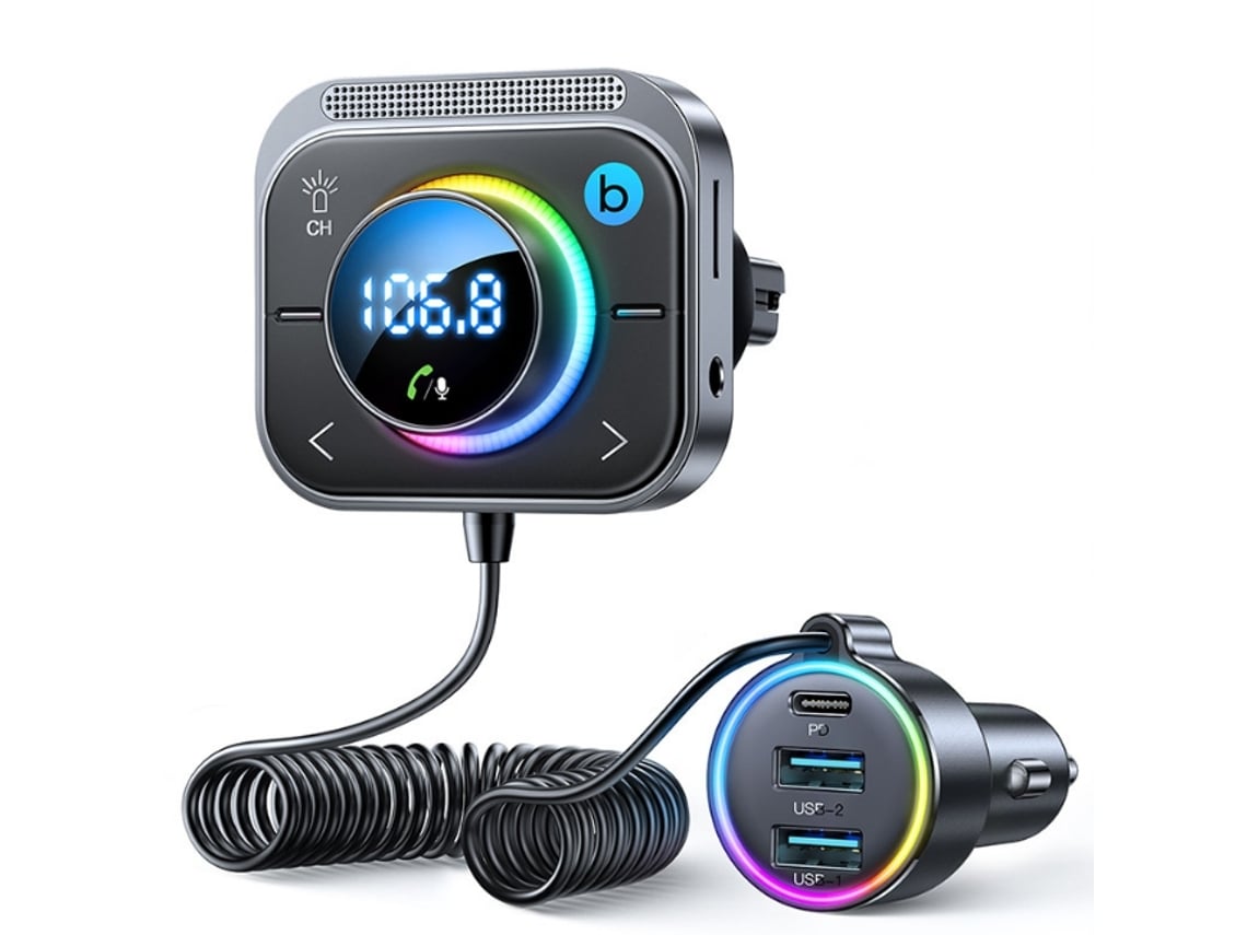 Adaptador Bluetooth 5,3 para coche Bluetooth 3 puertos 3,0 modulador Fm transmisor Bluetooth para coche cargador de coche YEMAESRE adaptador Bluetooth