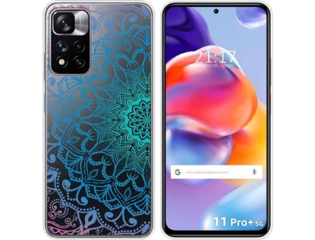 Carcasa para Xiaomi Redmi Note 11 Pro+ Plus 5G TUMUNDOSMARTPHONE Dibujos Transparente Mandala Multicolor