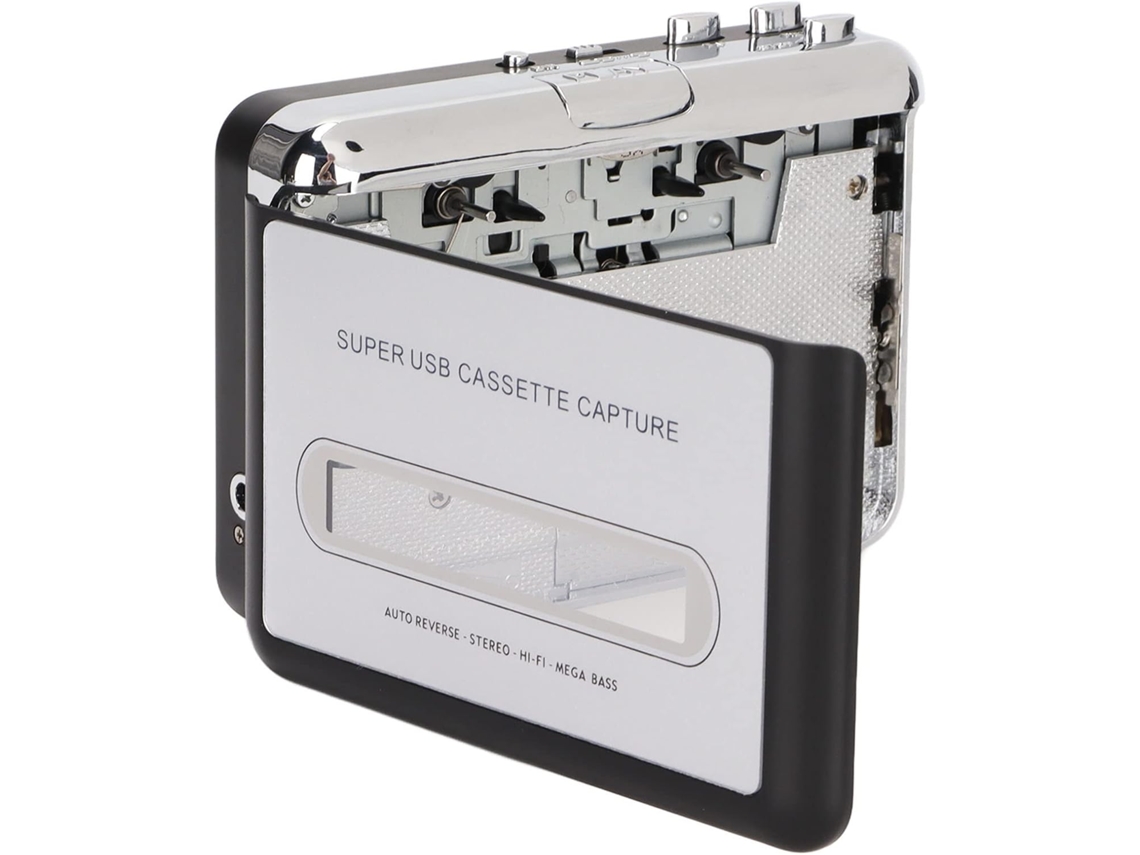 Reproductor de casetes portátil, compacto y rápido, convertidor de casete estéreo auxiliar de 3,5 mm a Gokoco
