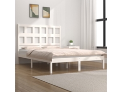 Marco de Cama Madera de Pino Macizo Blanco (200x200cm)
