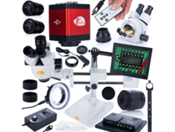 Microscopio trinocular Jupiter Pro MSJP-T-SDMS1 – Zoom de 7x a 45x | Pantalla de 8'' | Iluminador LED de 56x