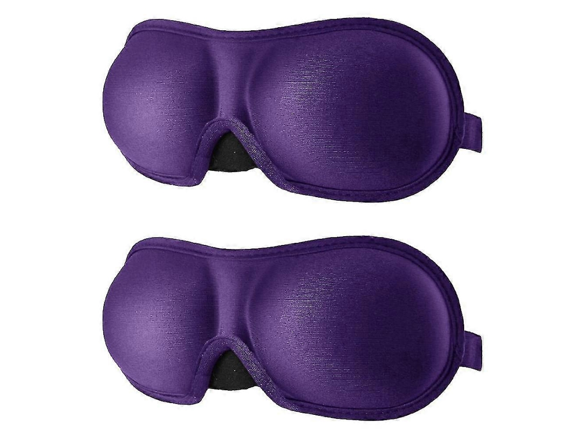 Máscara de dormir 3D, lavável na máquina, algodão macio, antiderrapante, ideal para mulheres, para uso em aviões e em casa, roxa.