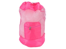 Bolsa De Playa Grande, Portátil Y Plegable De Malla Con Cordón Para Recoger Y Guardar Conchas.