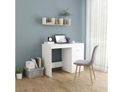 Escritorio de madera contrachapada blanco 100x50x76 cm