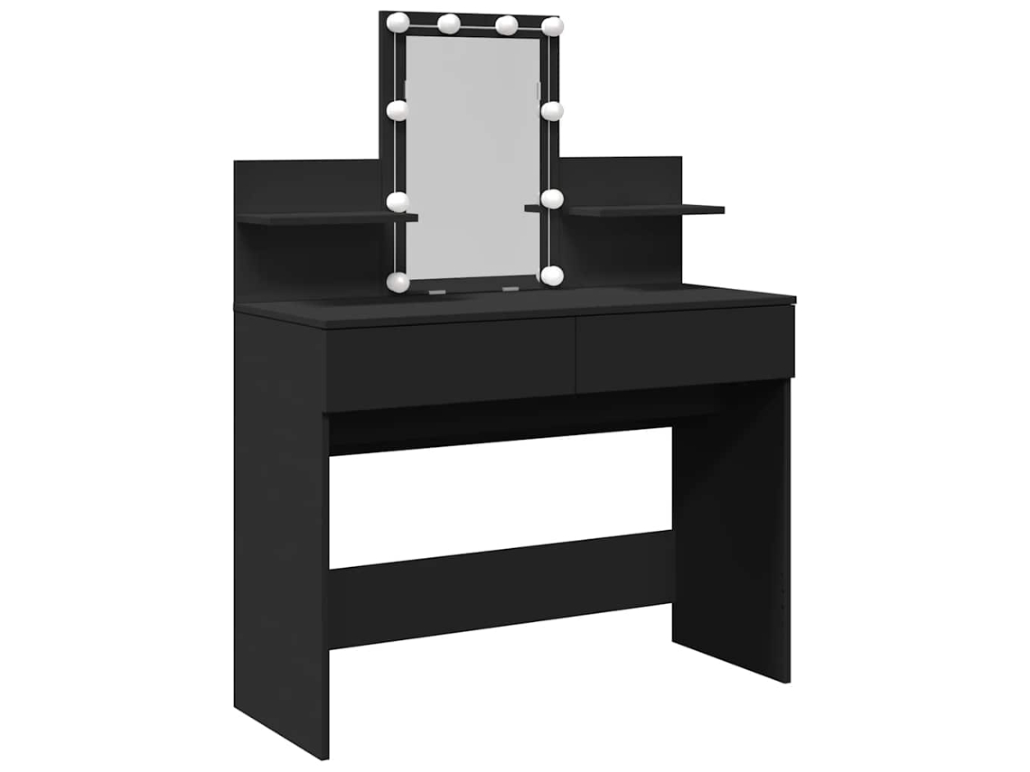 Maison Exclusive - Tocador Con Luces Led Negro 100x40x130 Cm