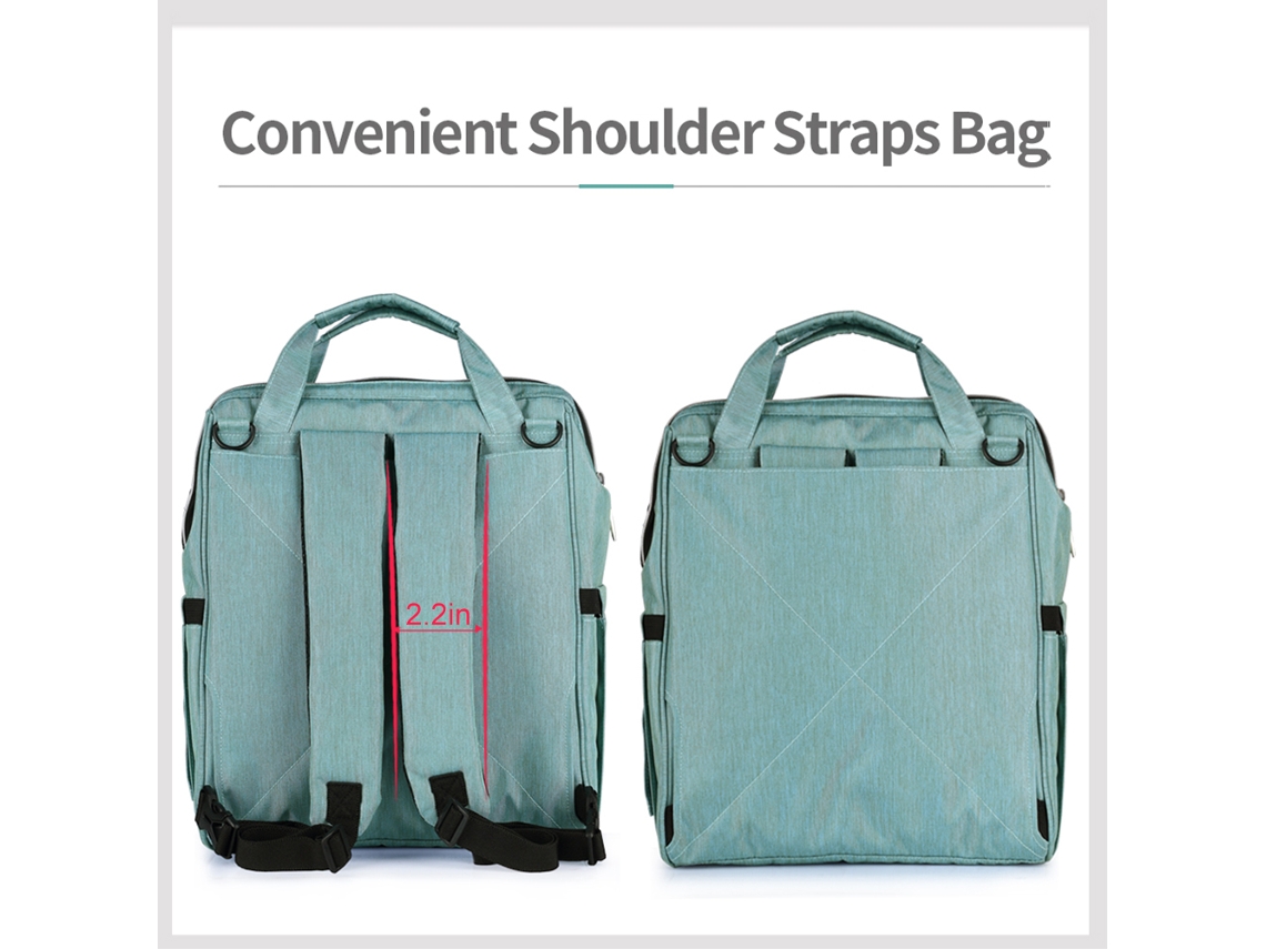 Mochila Cambiador Multifuncional Impermeable Con Gran Capacidad Y Bolsillos Isotérmicos - Azul