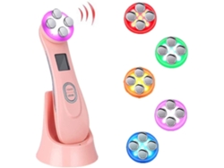 YEMAESRE 5 en 1 Terapia de luz LED Dispositivo de belleza Masajeador facial Rosa