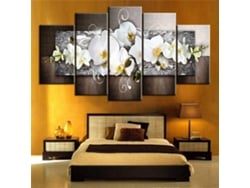 Conjunto De Quadros Decorativos Com Tema De Orquídeas Brancas, Design Para Salas De Estar E Quartos, Decoração.