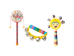Juego De Sonajeros De Madera Para Bebé, 3 Piezas, 6-12 Meses, Desarrolla La Huella Del Pie Czhhmart