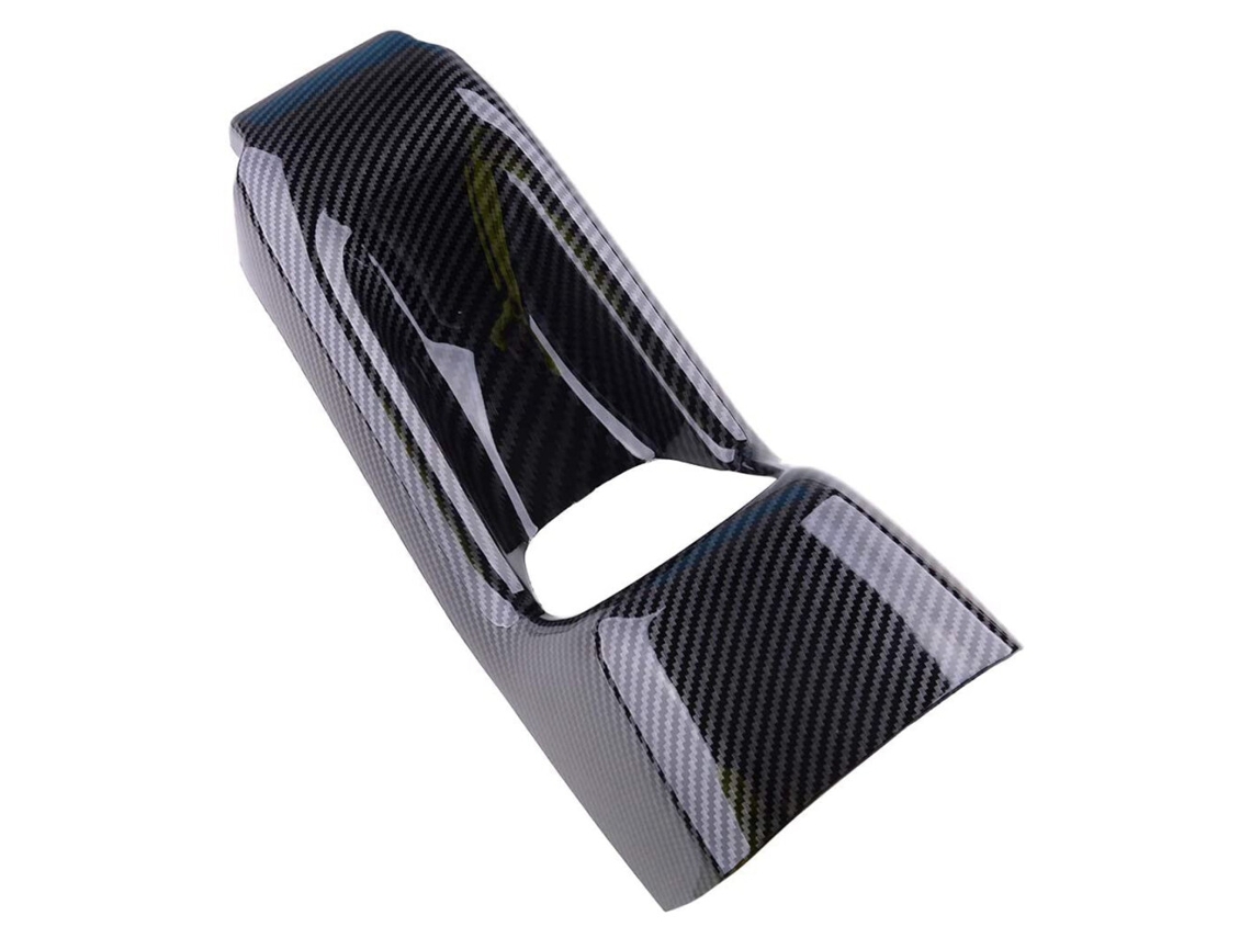 Embellecedor protector de la consola del reposabrazos trasero estilo fibra de carbono para HR-V/Vezel 2016 2017 2018 2019 (anti-patadas)