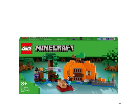 LEGO Minecraft 21248 Fazenda de Abóboras Casa de Brinquedos com Minifiguras de Steve e Bruxa