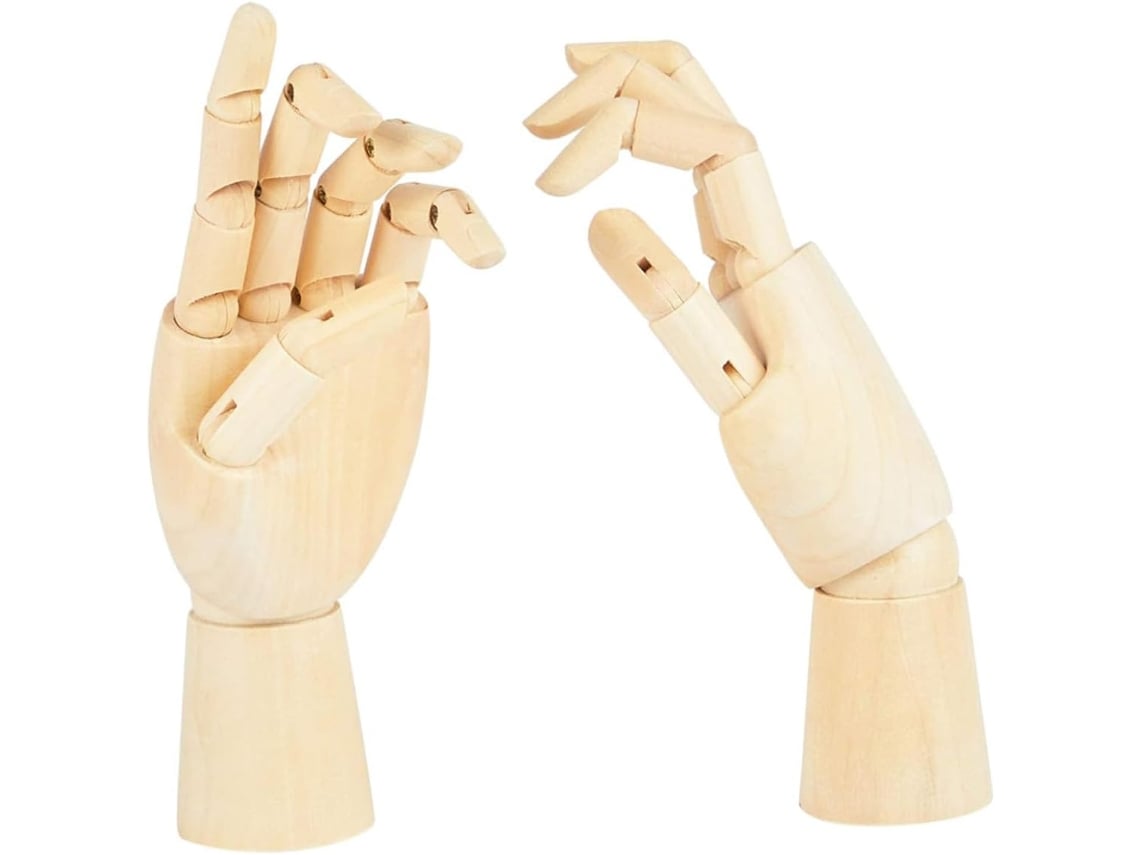 Modelo De Mano De Madera Articulada De 7 Pulgadas (derecha E Izquierda) Para Artistas, Accesorio Para Dibujo Y Bocetos.