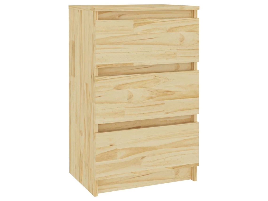 Mesita de noche de madera maciza de pino MAISON EXCLUSIVE (40x29,5x64 cm)