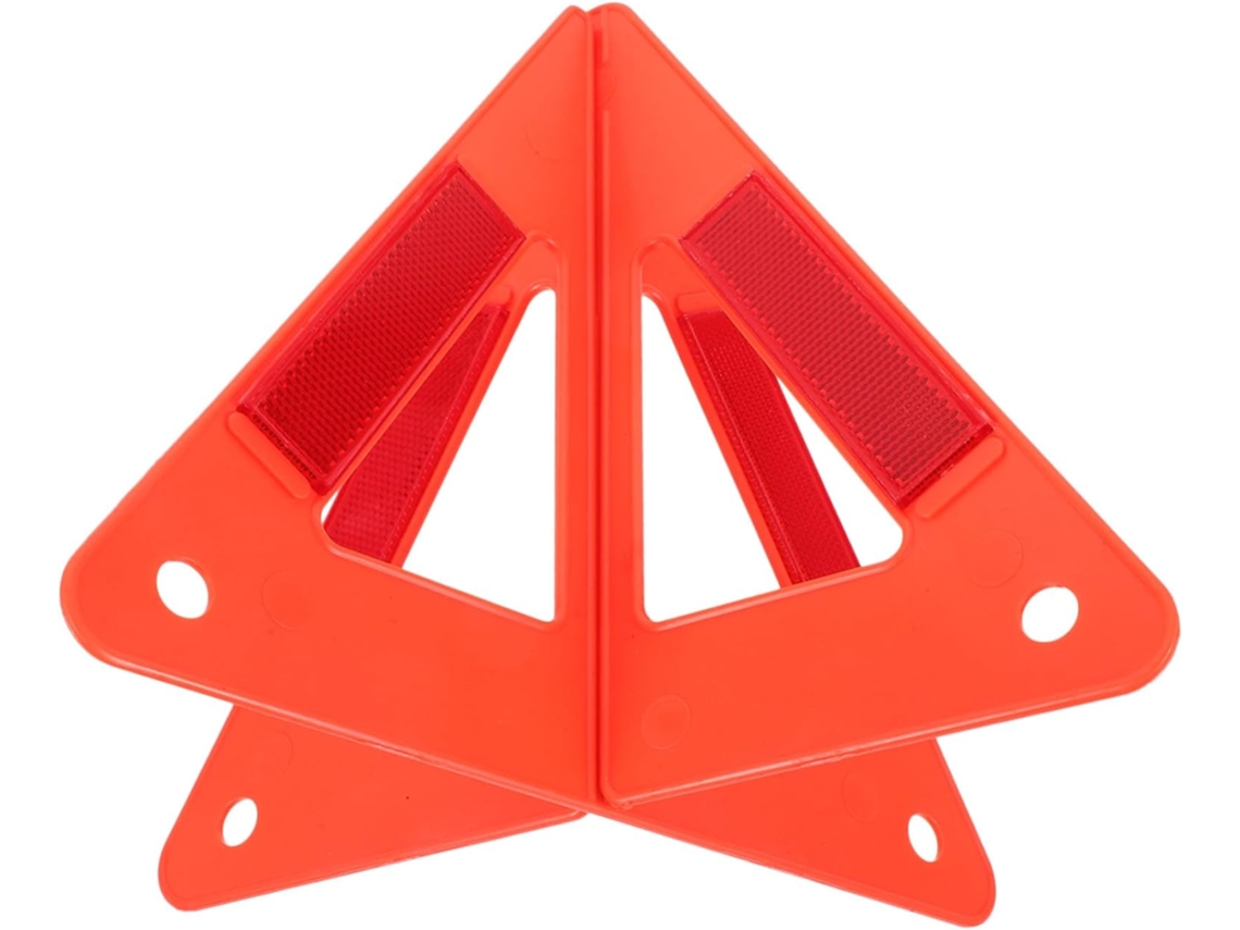 Triángulo de advertencia reflectante para coches, duradero y fácil de instalar, ideal para averías y situaciones de emergencia - Slowmoose