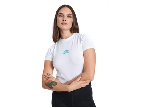 Camiseta de Mujer para Fútbol UMBRO Fitted Crop Blanco (S)