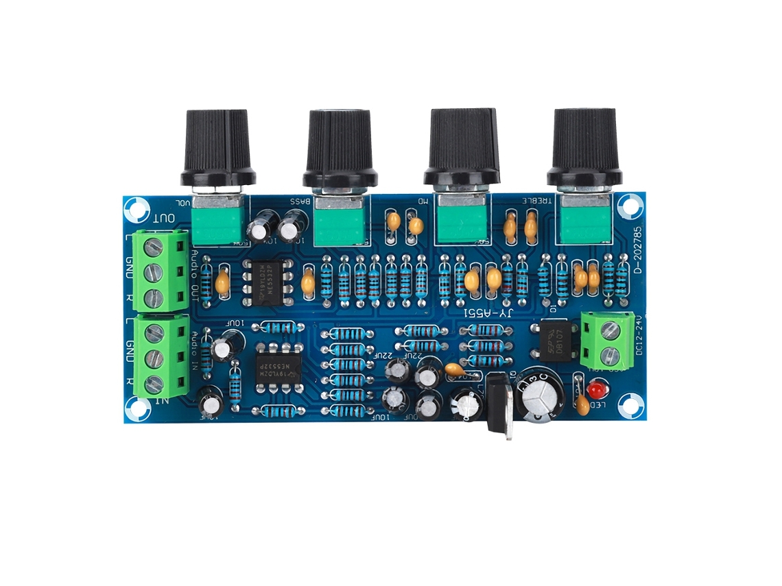 Placa De Preamplificador Ne5532 Con Fuente De Alimentación Única Para Control De Volumen Y Tono.