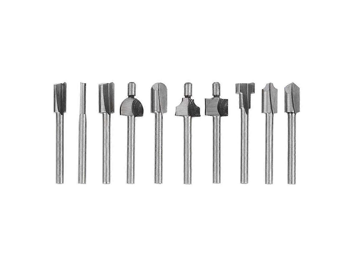 10 Brocas Router Hss 3mm Mango 1/8" Herramientas Carpintería Apta Para Herramientas Rotativas Dremel