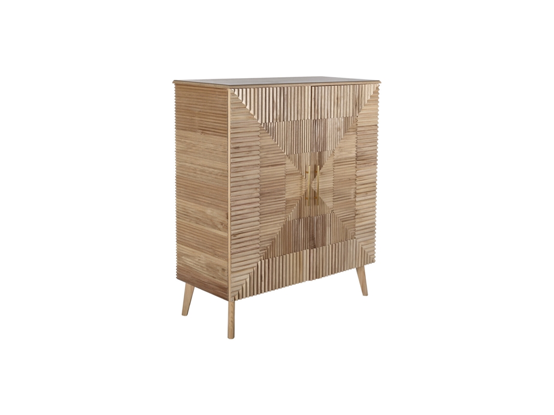 Aparador Paulownia Mdf Marron Claro 100x44x118cm