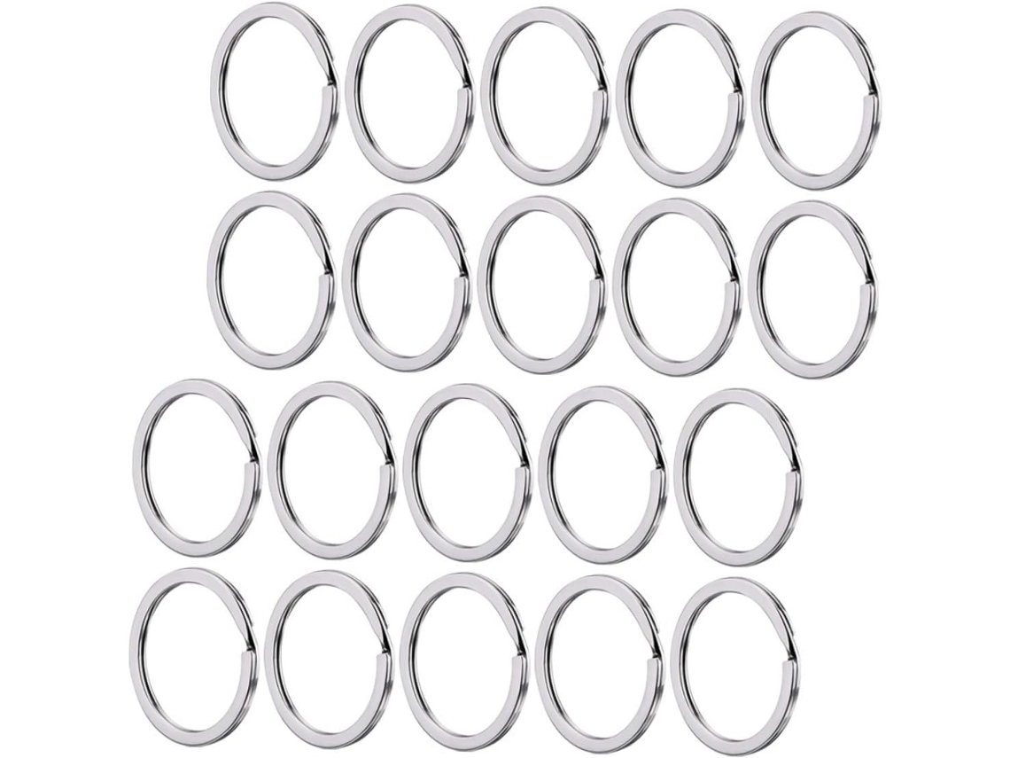 100 Piezas De Anillas Planas De Metal Para Llaveros, Anillas Redondas Para Llaves Y Accesorios De Bricolaje.