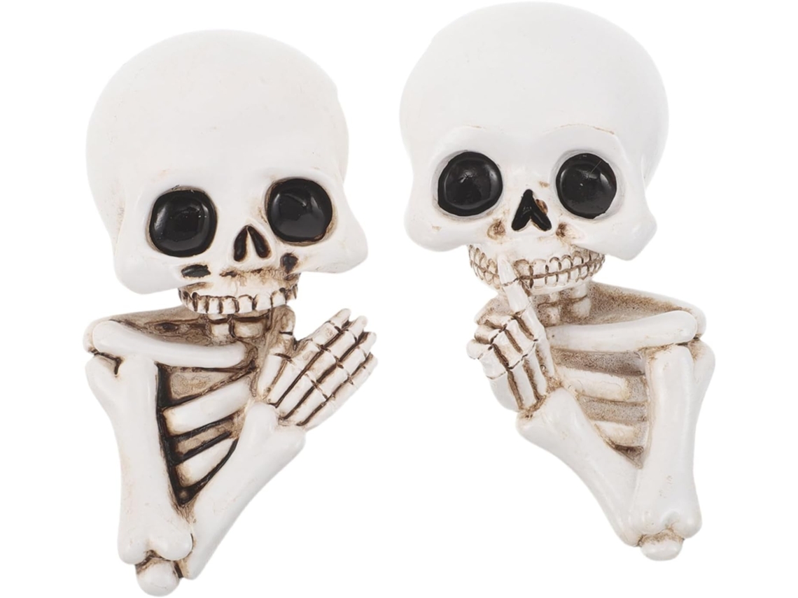 Juego De 2 Pegatinas De Pared De Calaveras De Halloween, Pegatinas De Esqueletos