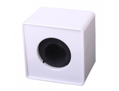 Cubo para Micrófono Entrevista Publicidad Blanco