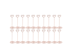 20 Piezas Portanúmeros De Mesa De Hierro Decorativos Portaretratos Notas Para Boda Fiesta Cumpleaños 12cm Oro Rosa