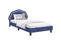 Maison Exclusive - Cama Para Niños Con Cabecero Azul Policía 80 X 200 Cm