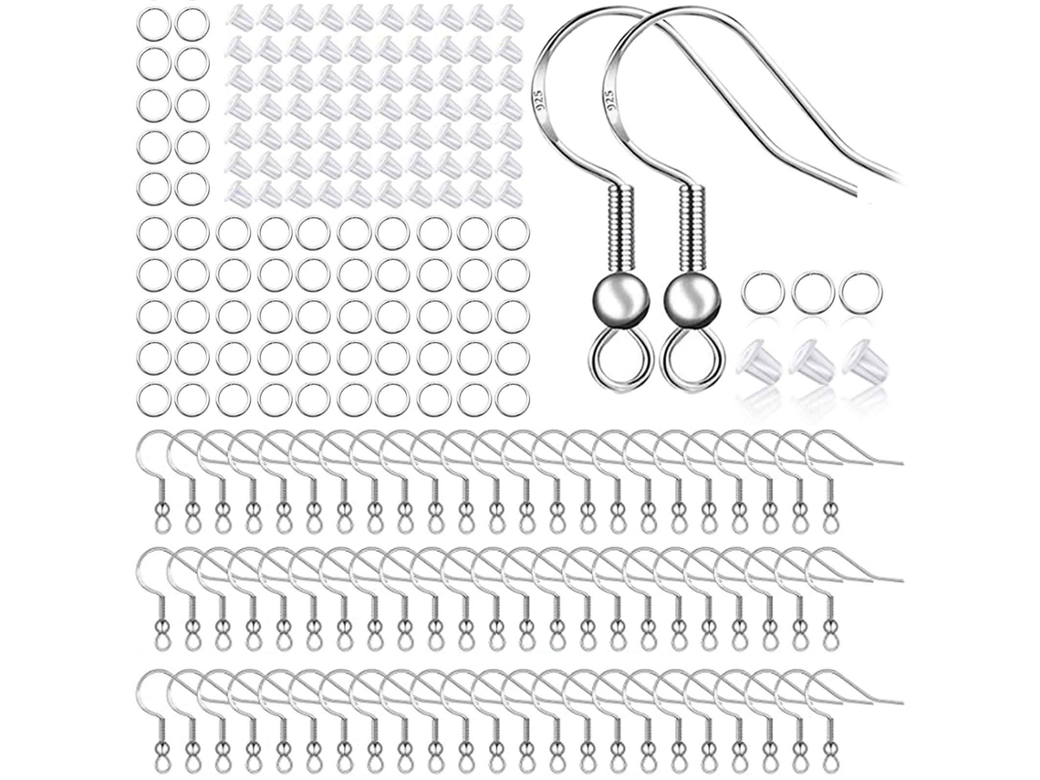 Pendientes 100 Piezas De Plata S925 Bañada En Plata Para Hacer Pendientes (plata) Chrui
