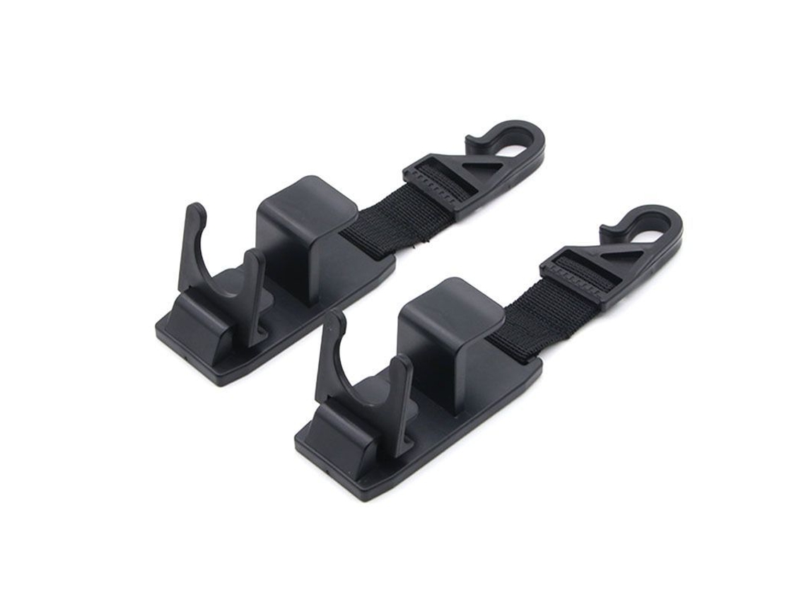 Ganchos Mágicos para Reposo de Cabezas de Carro Linjou 2 Piezas para Bolsas Y Equipaje Negro