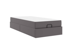 Maison Exclusive - Estructura De Cama Con Colchón Con Colchón 2 Pcs Gris Pvc