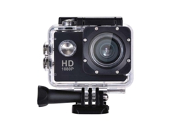 Cámara de acción impermeable Full HD 1080p, 12 MP / Resistente al agua / Lente gran angular / Pantalla de 2 pulgadas / Compatible con Wi-Fi - Negra. PAPRIKA Store