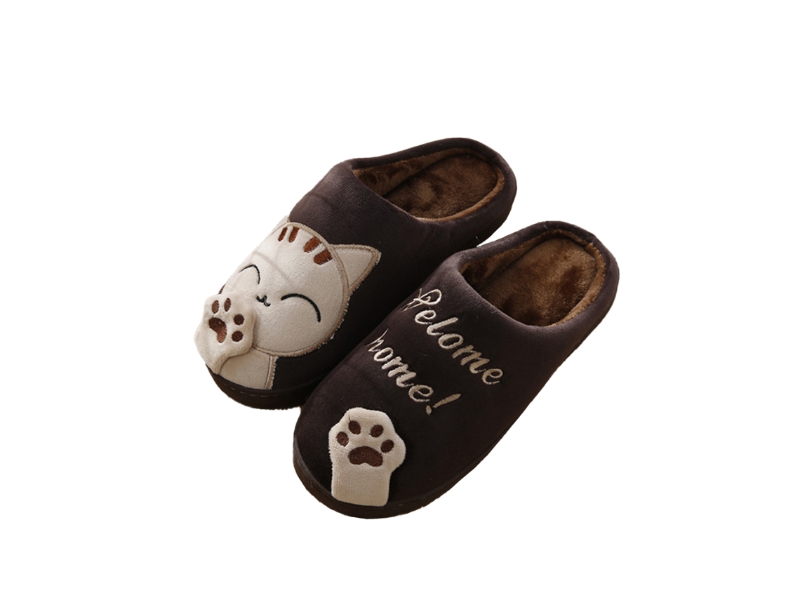 Lindas Pantuflas De Gato Kawaii, Cómodas, Cálidas, Antideslizantes, Para Mujeres, Invitadas, Invierno