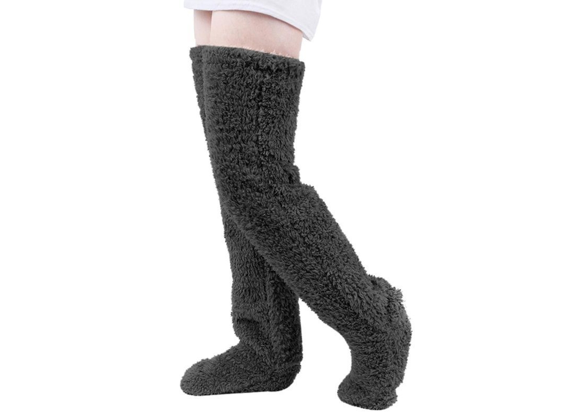2026-medias Largas De Felpa Calientes Para Invierno Botas De Casa Dormir Calcetines Suaves Para Mujer