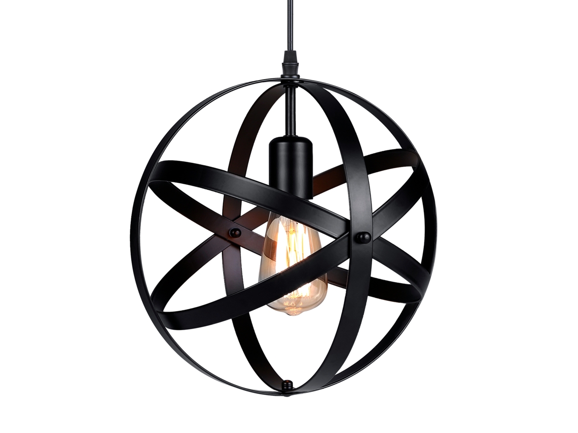 Yncm2026-lámpara Colgante Industrial Tomshine Base E26 Vintage Esférica Para Salón Cocina Restaurante (sin Bombilla)