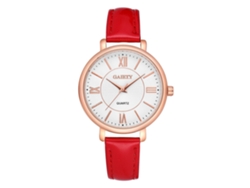 Reloj De Pulsera De Cuarzo Para Mujer Con Diamantes De Imitación, Estilo Elegante Y Formal, Color Vino.
