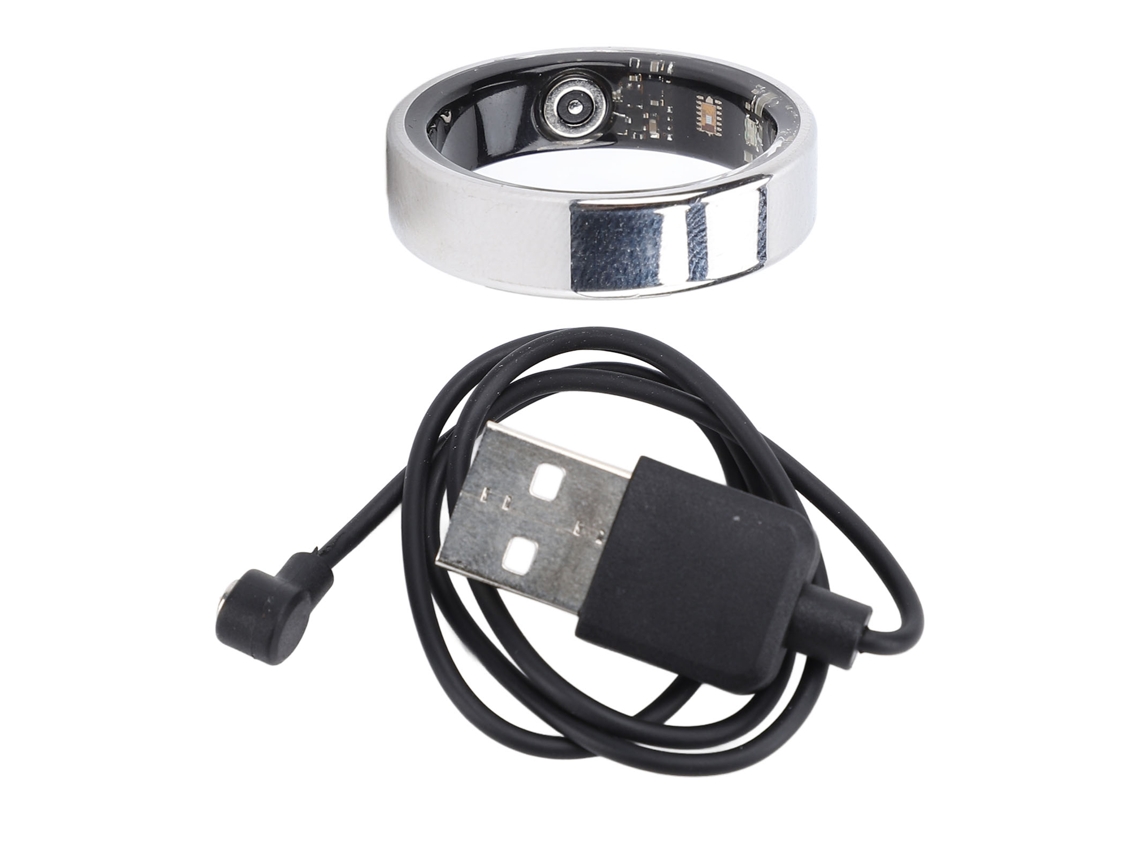 Anillo Inteligente Para La Salud, Monitorización Del Sueño, Rastreador De Actividad Física Con Aplicación, Aleación De Aluminio Plateado.